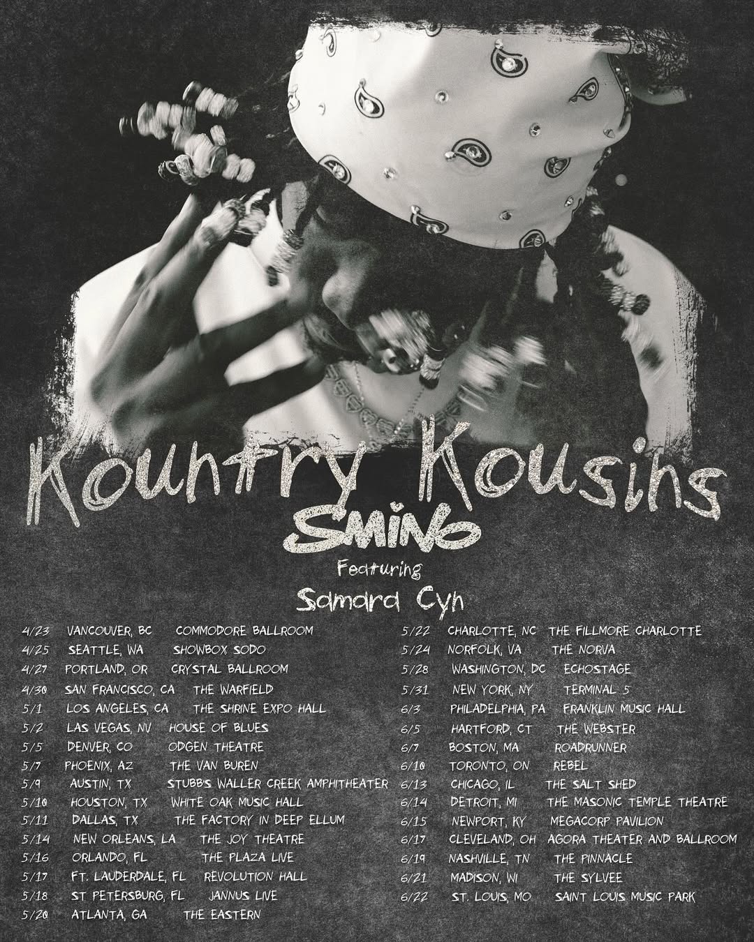 Samara Cyn Kountry Kousins Tour Poster 